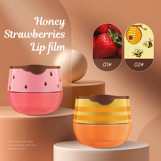 2 Flavors Lip Mask Honey Strawberry Lip Cream Fades Lip Lines Moisturizing