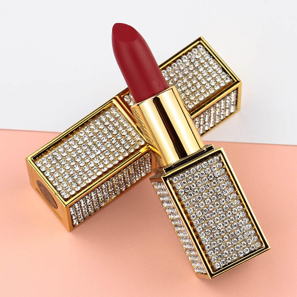 14 color matte lipstick diamond tube creamy moisturizing
