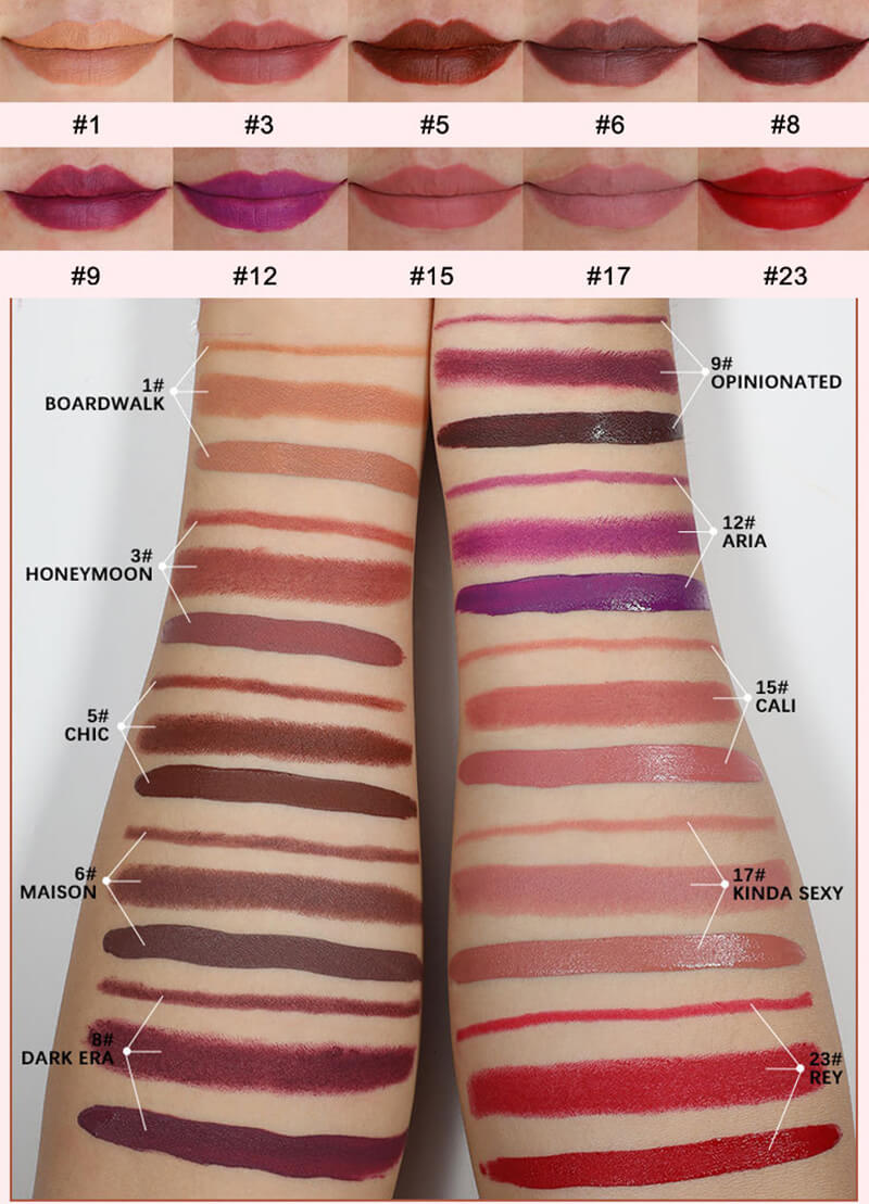 10 color 3 in 1 lip set matte lipstick lip stain lip liner gift kits