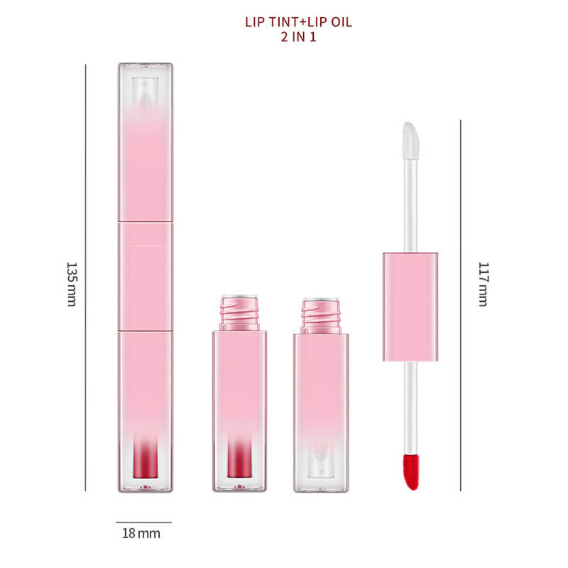 7 color lip gloss double-ended lip tint & lip oil long lasting vegan