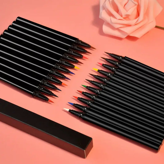 24 color liquid eyeliner eye pen colorful waterproof long lasting