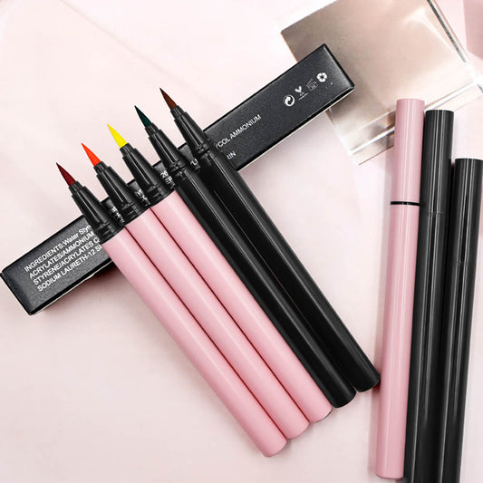 24 Color Pink Liquid Eyeliner Pencil Colorful Waterproof Long Lasting