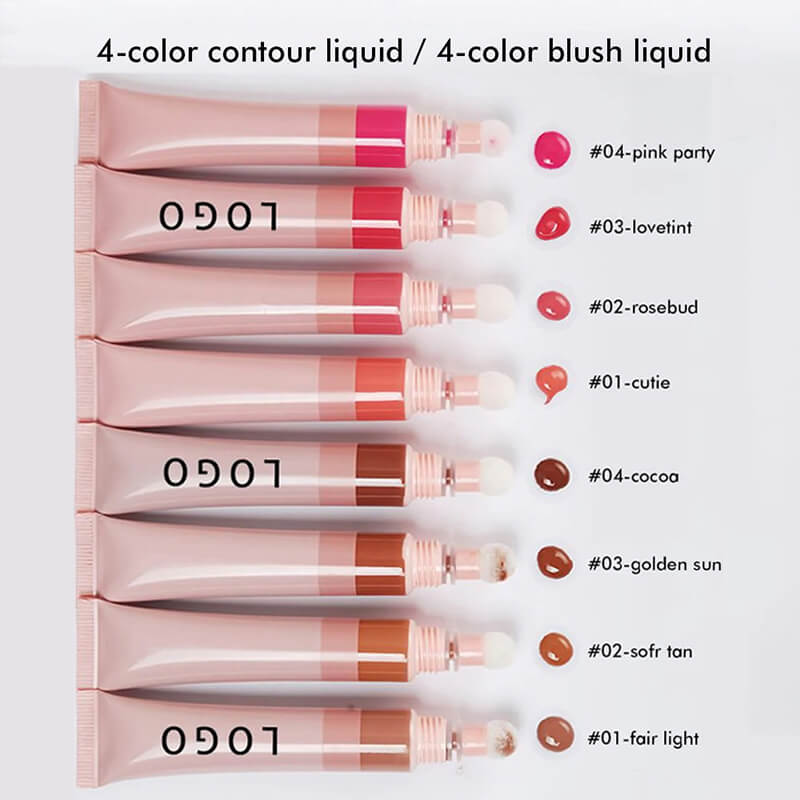 8 color liquid blush contour natural long lasting skin friendly