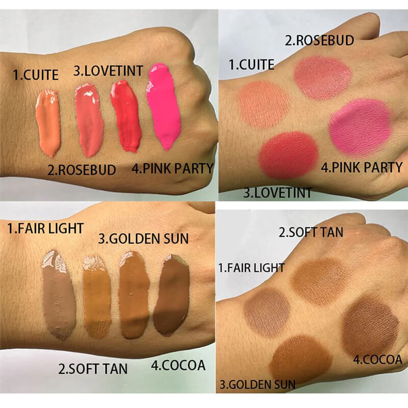 8 color liquid blush contour natural long lasting skin friendly