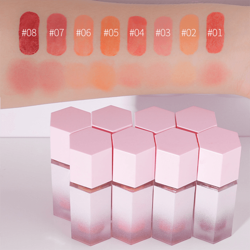 8 color liquid blush makeup blusher long lasting waterproof vagan