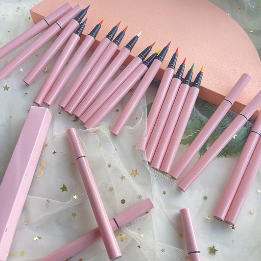 24 color pink liquid eyeliner pencil colorful waterproof long lasting