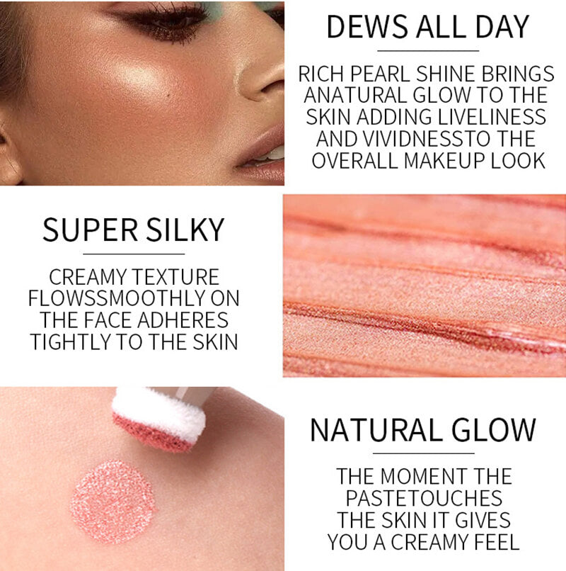 6 color liquid highlighter makeup highlight pearlescent glitter