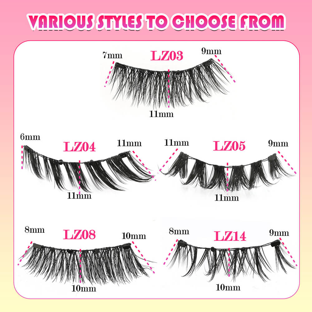 Magnetic false eyelash magnet eyelashes reusable waterproof natural thick glue-free