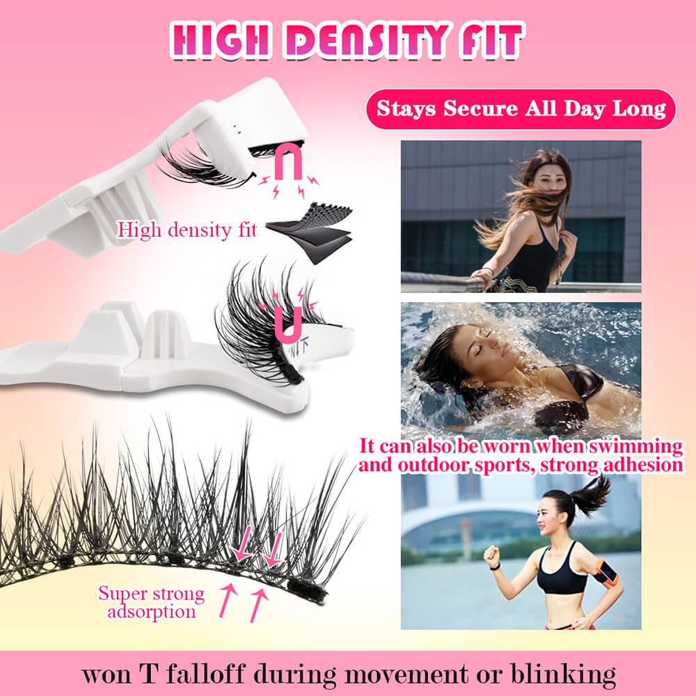 Magnetic false eyelash magnet eyelashes reusable waterproof natural thick glue-free