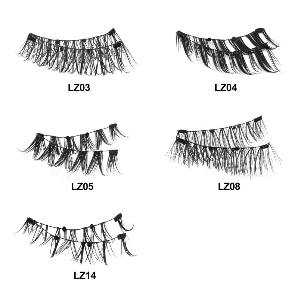 Magnetic false eyelash magnet eyelashes reusable waterproof natural thick glue-free