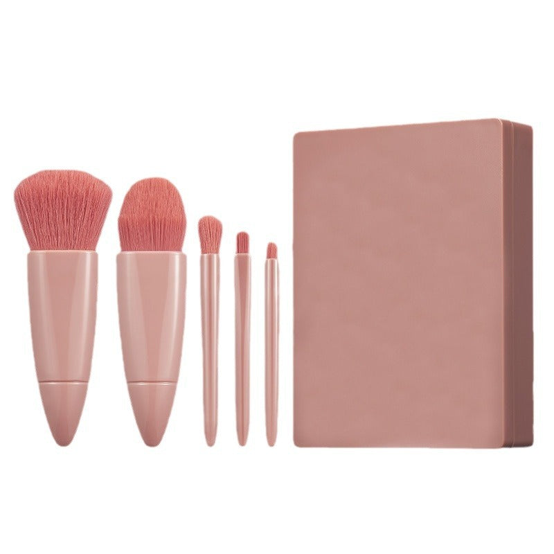 5 pcs makeup brush with mirror eyeshadow foundation powder brushes
