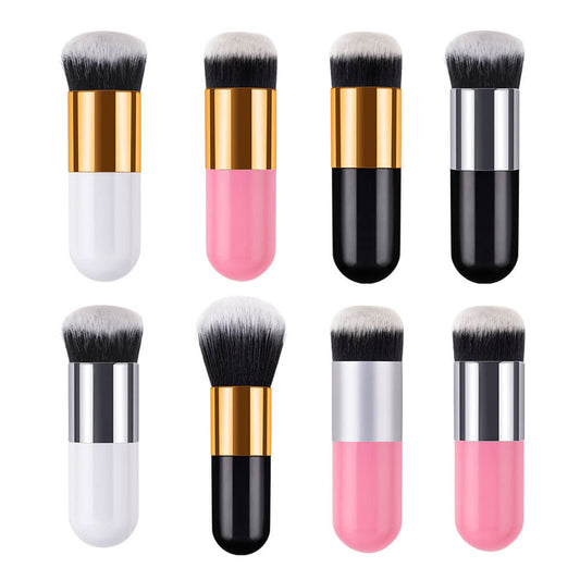 10 pinceaux de couleur pour fond de teint, poudre liquide, gros pinceaux