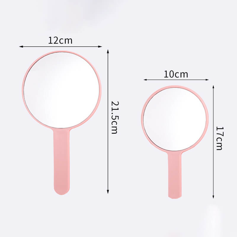 5 color makeup mirror round shape dressing portable handheld mirrors 12*21.5cm