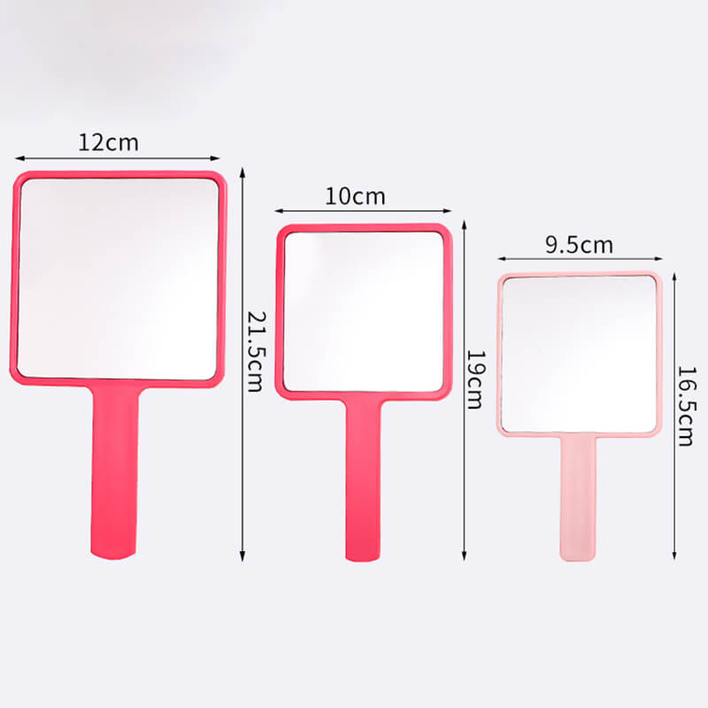 6 color makeup mirror suqare shape portable handheld gift mirrors 12*21.5cm