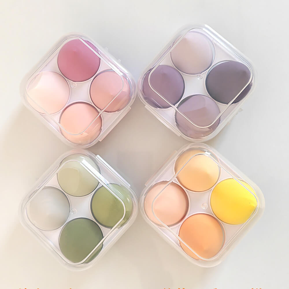 4 in 1 makeup sponge beauty blender bouncy puff various colors