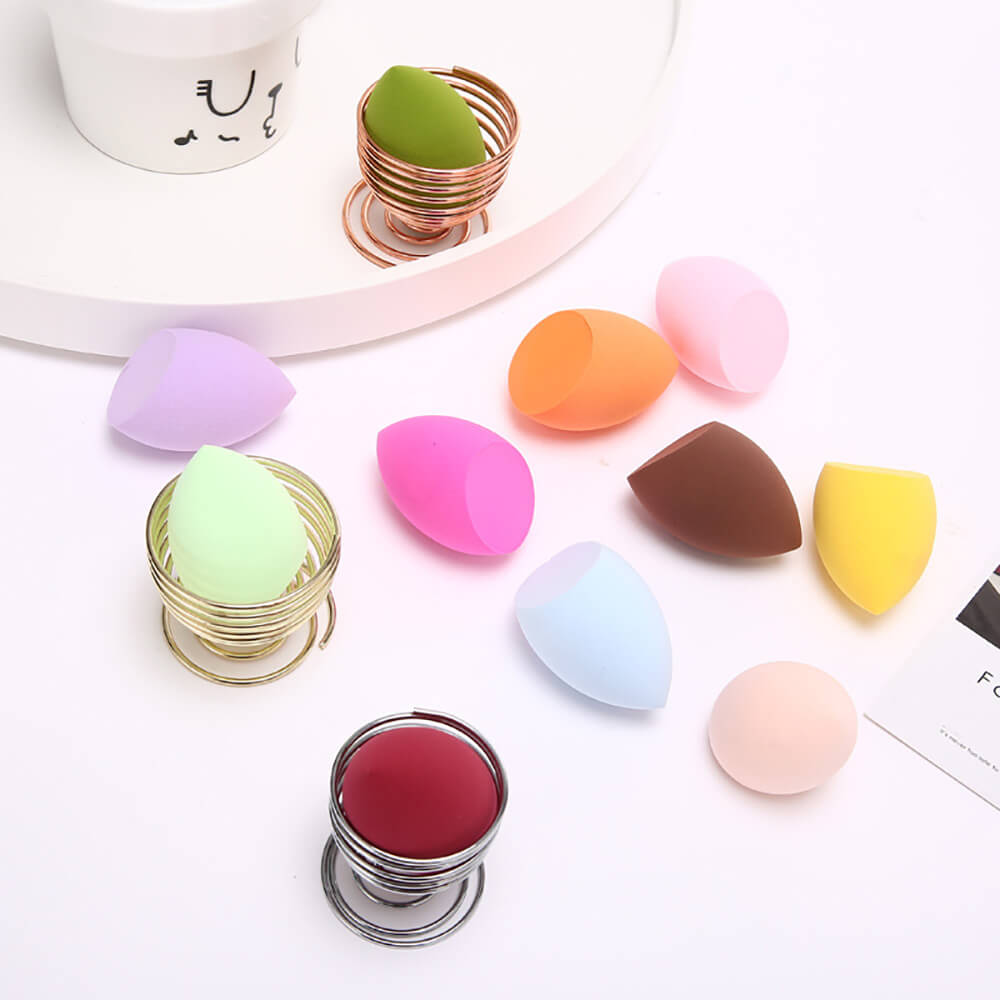 12 color makeup sponge beauty blender bouncy puff beveled shape