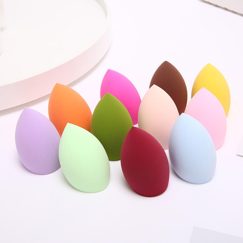 12 color makeup sponge beauty blender bouncy puff beveled shape