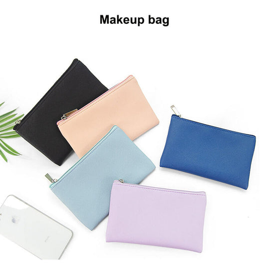 5 color makeup bag storage bag travel brush bag PU leather small size