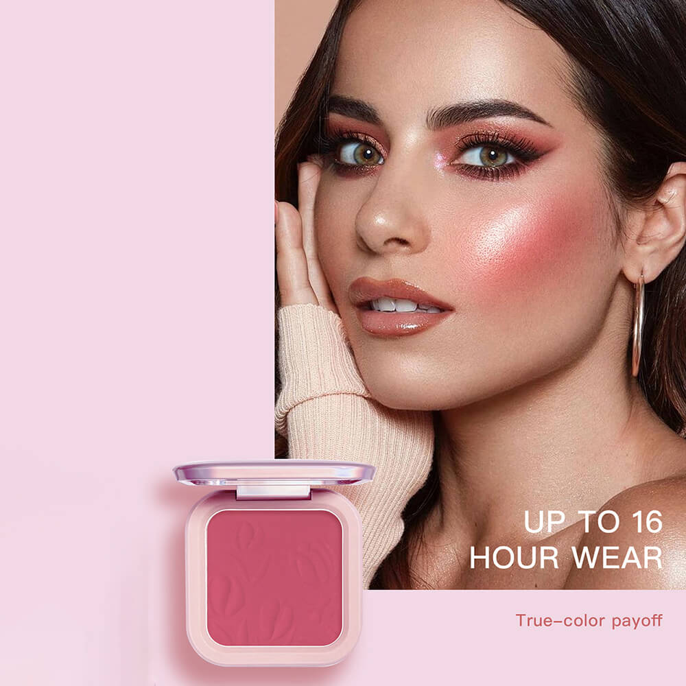 9 color blush palette cheek brighten powder high pigmented waterproof