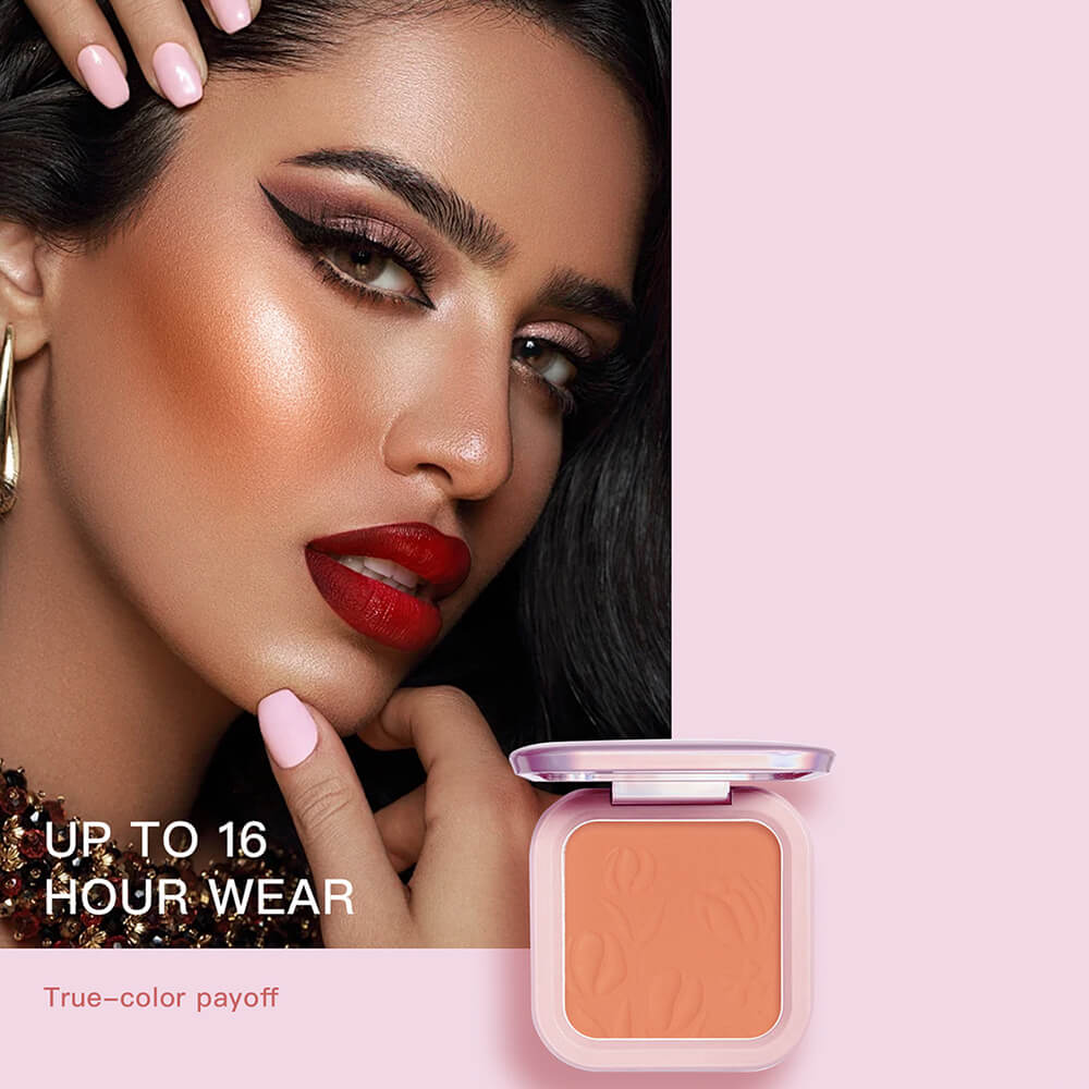 9 color blush palette cheek brighten powder high pigmented waterproof