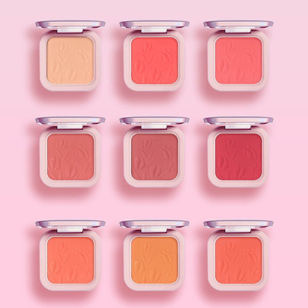 9 color blush palette cheek brighten powder high pigmented waterproof