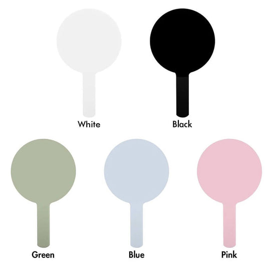 5 color makeup mirror round shape dressing portable handheld mirrors 12*21.5cm