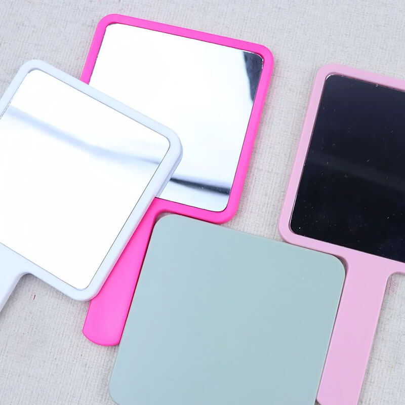 6 color makeup mirror suqare shape portable handheld gift mirrors 12*21.5cm