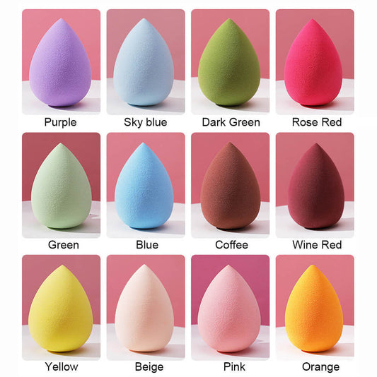 12 color makeup sponge soft beauty blender water drop shape