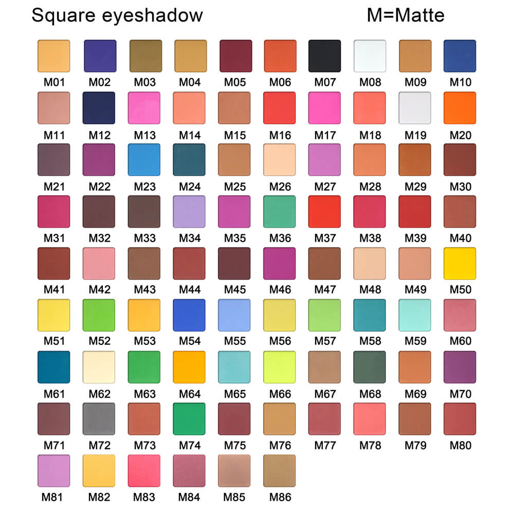 15 color DIY eyeshadow palette square color 22mm high pigmented waterproof