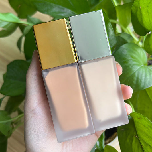 10 Color Liquid Foundation Full Coverage Long Lasting Waterproof Silver Tube