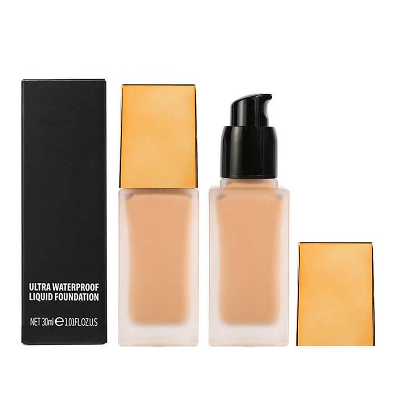 10 color liquid foundation full coverage matte waterproof gold tube