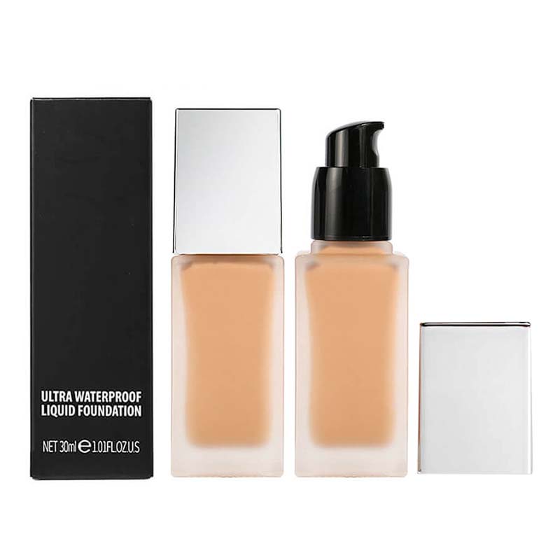 10 color liquid foundation full coverage long lasting waterproof silver tube