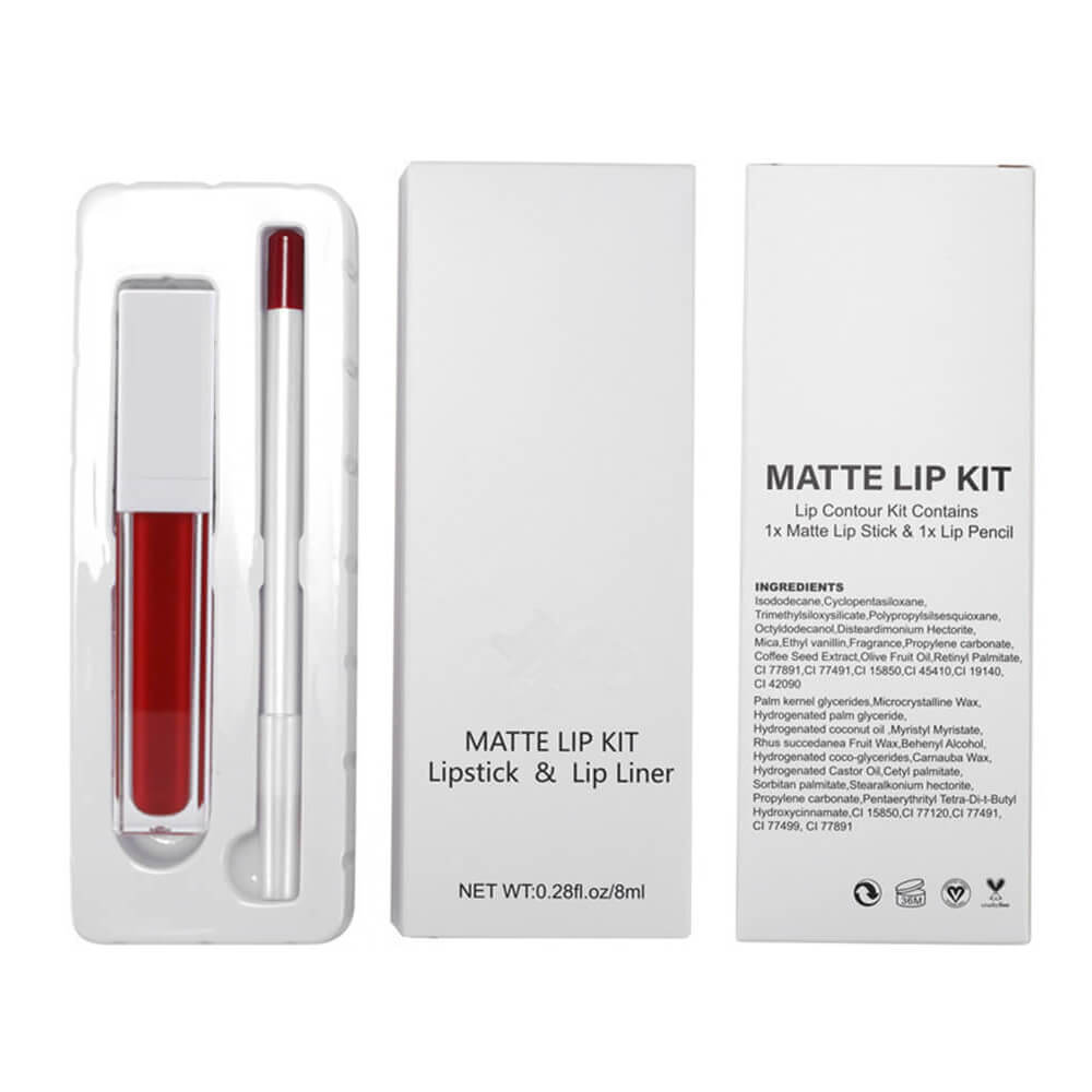 21 color liquid lipstick & lip liner set matte long lasting