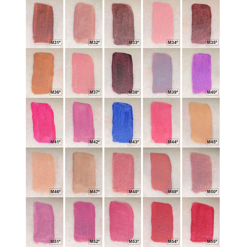 55 color matte lipstick liquid waterproof long lasting (color 33-55)