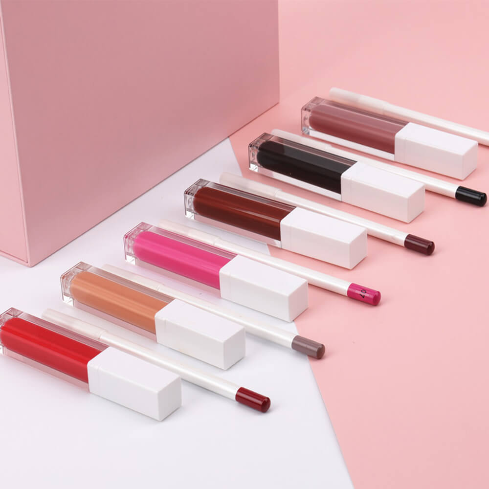 21 color liquid lipstick & lip liner set matte long lasting