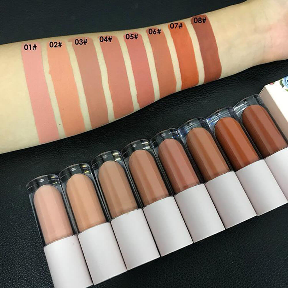 8 color liquid lipstick matte nonstick nude long lasting