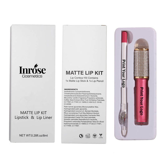 20 color matte liquid lipstick lip liner set diamond long lasting