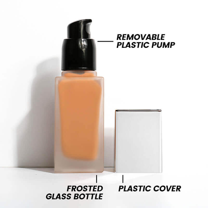 10 color liquid foundation full coverage long lasting waterproof silver tube