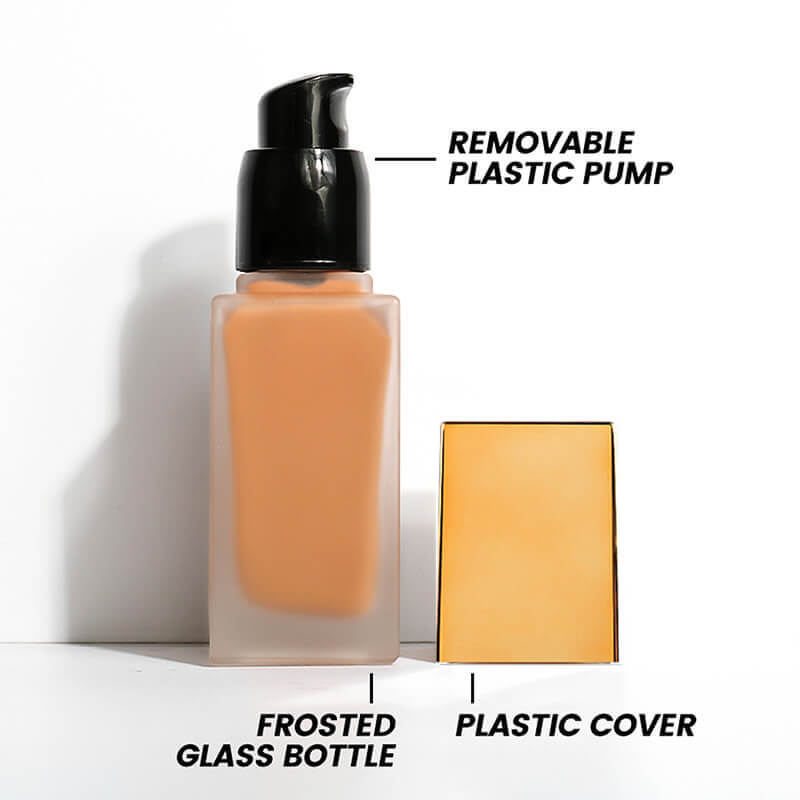 10 color liquid foundation full coverage matte waterproof gold tube