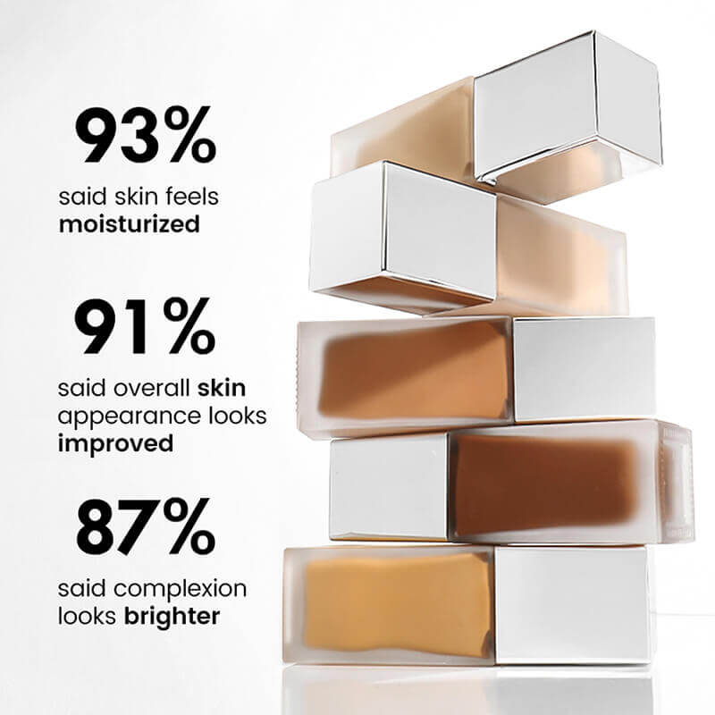10 color liquid foundation full coverage long lasting waterproof silver tube