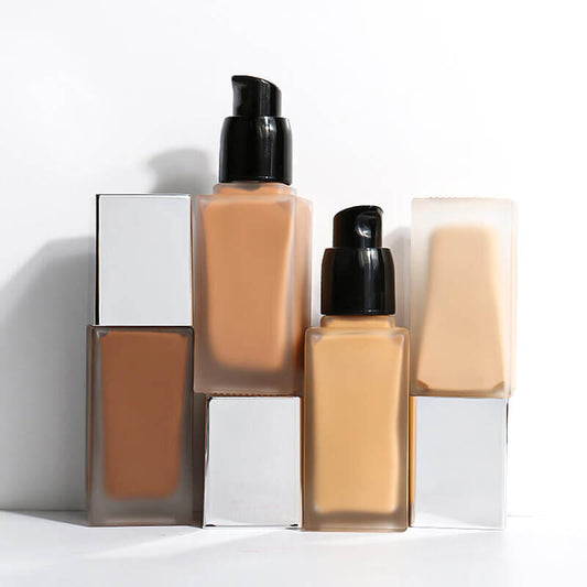 10 color liquid foundation full coverage long lasting waterproof silver tube