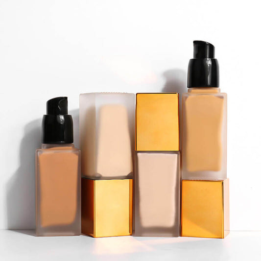 10 color liquid foundation full coverage matte waterproof gold tube