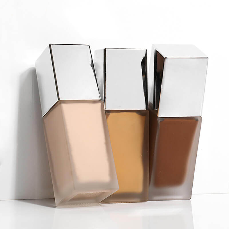 10 color liquid foundation full coverage long lasting waterproof silver tube