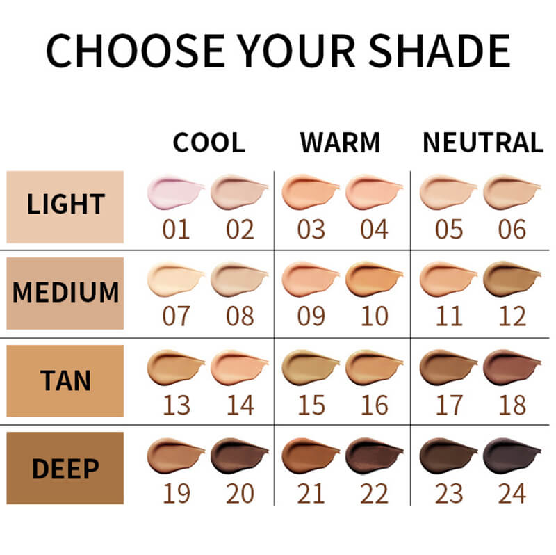 24 color foundation matte full coverage waterproof long lasting