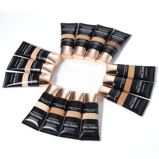 19 Color Matte Foundation Full Coverage Liquid Concealer Tan Brown No Logo
