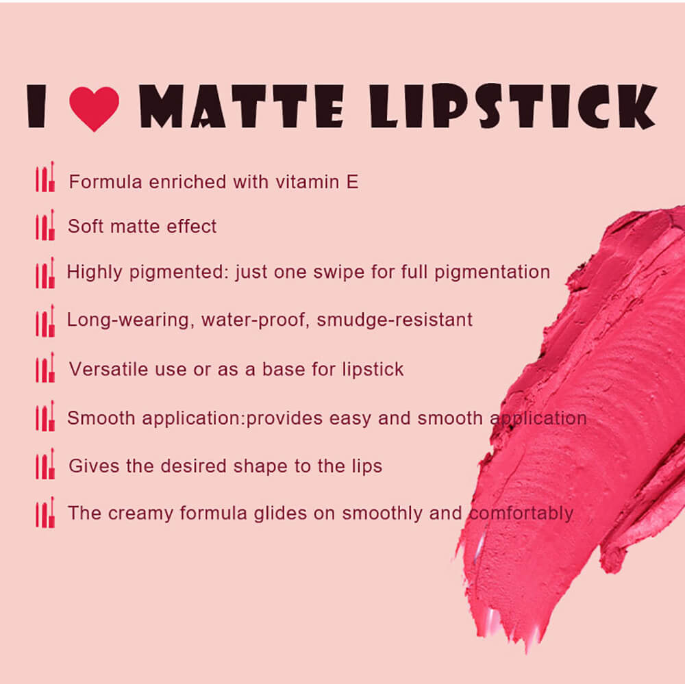 24 color matte lipstick cream waterproof long lasting silver tube