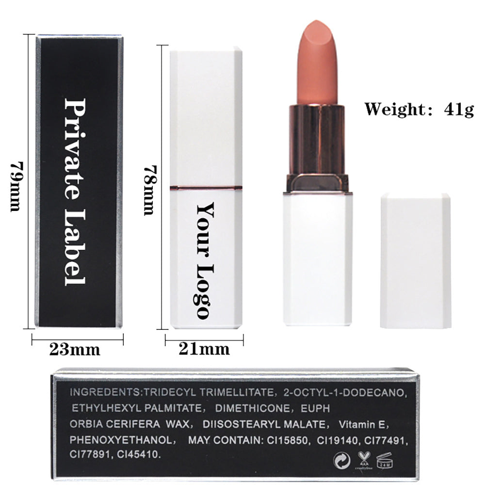 10 Color Matte Lipstick Creamy Waterproof Long Lasting Vegan Cruelty Free