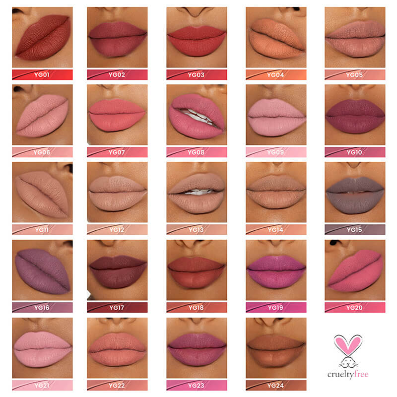 24 color matte liquid lipstick non-stick long lasting square tube