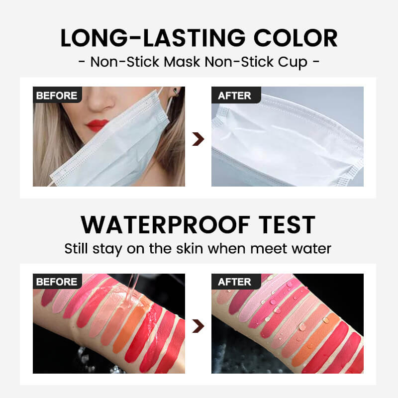 24 color matte liquid lipstick non-stick long lasting square tube