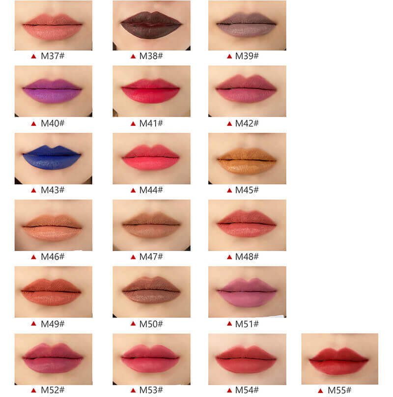 55 color matte liquid lipstick non-stick gold gradient tube (color 01-30)